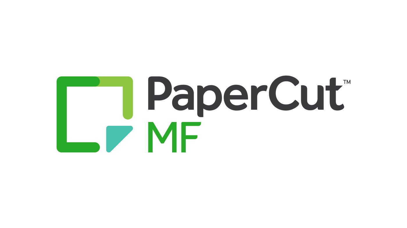 PaperCut MF print management software logo in green and black.