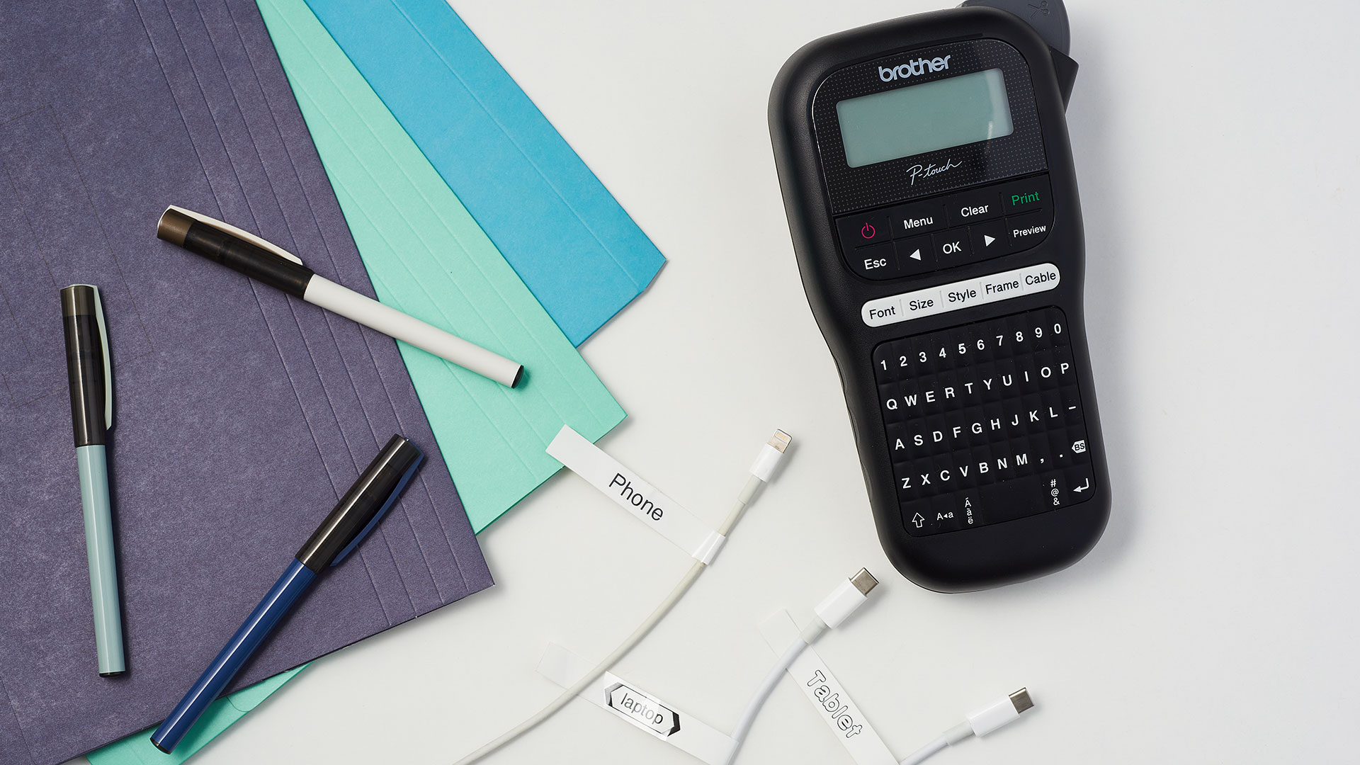 P-touch cables office