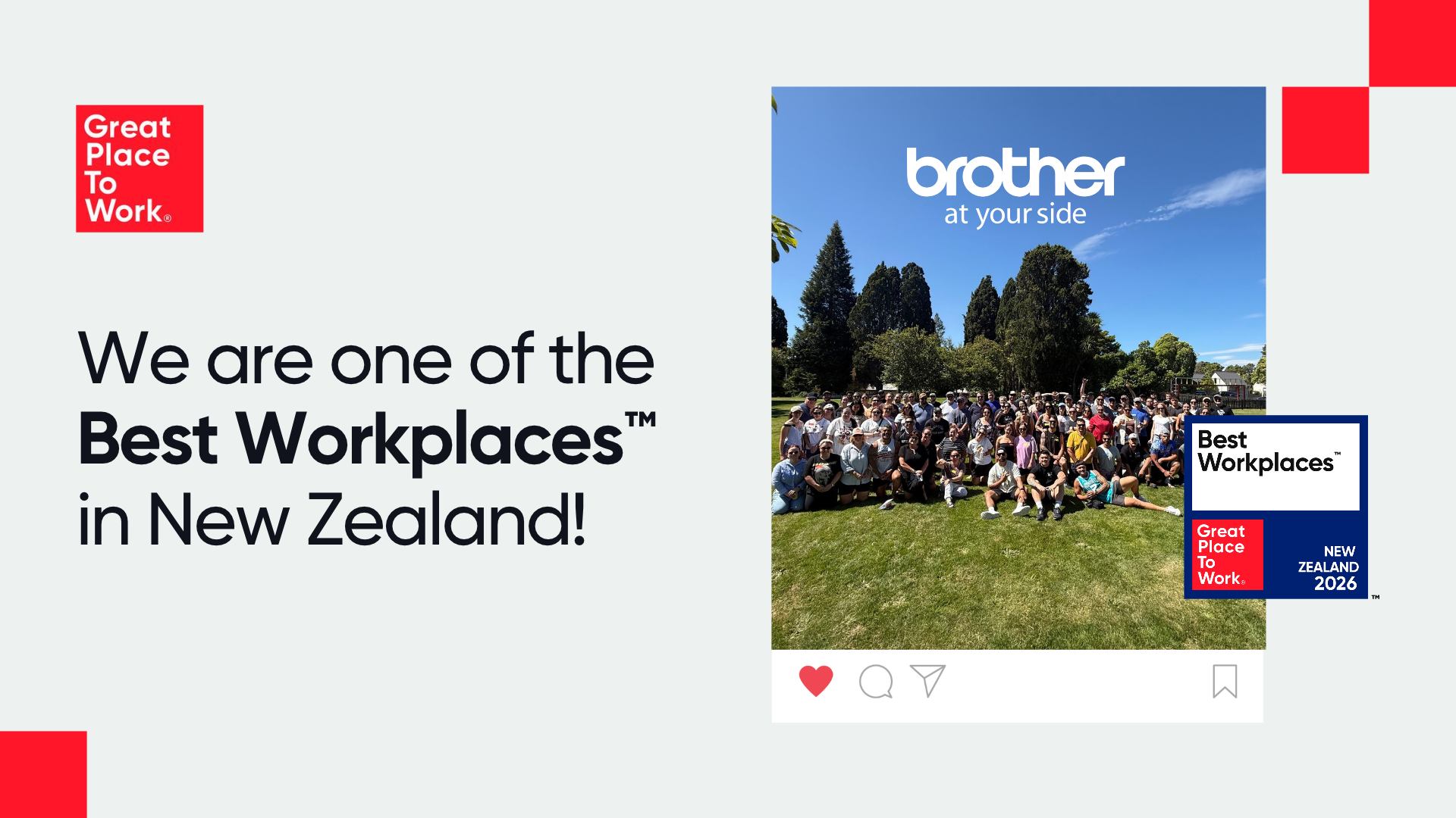 Brother NZ Named One of New Zealand’s Best Workplaces™ for 2026