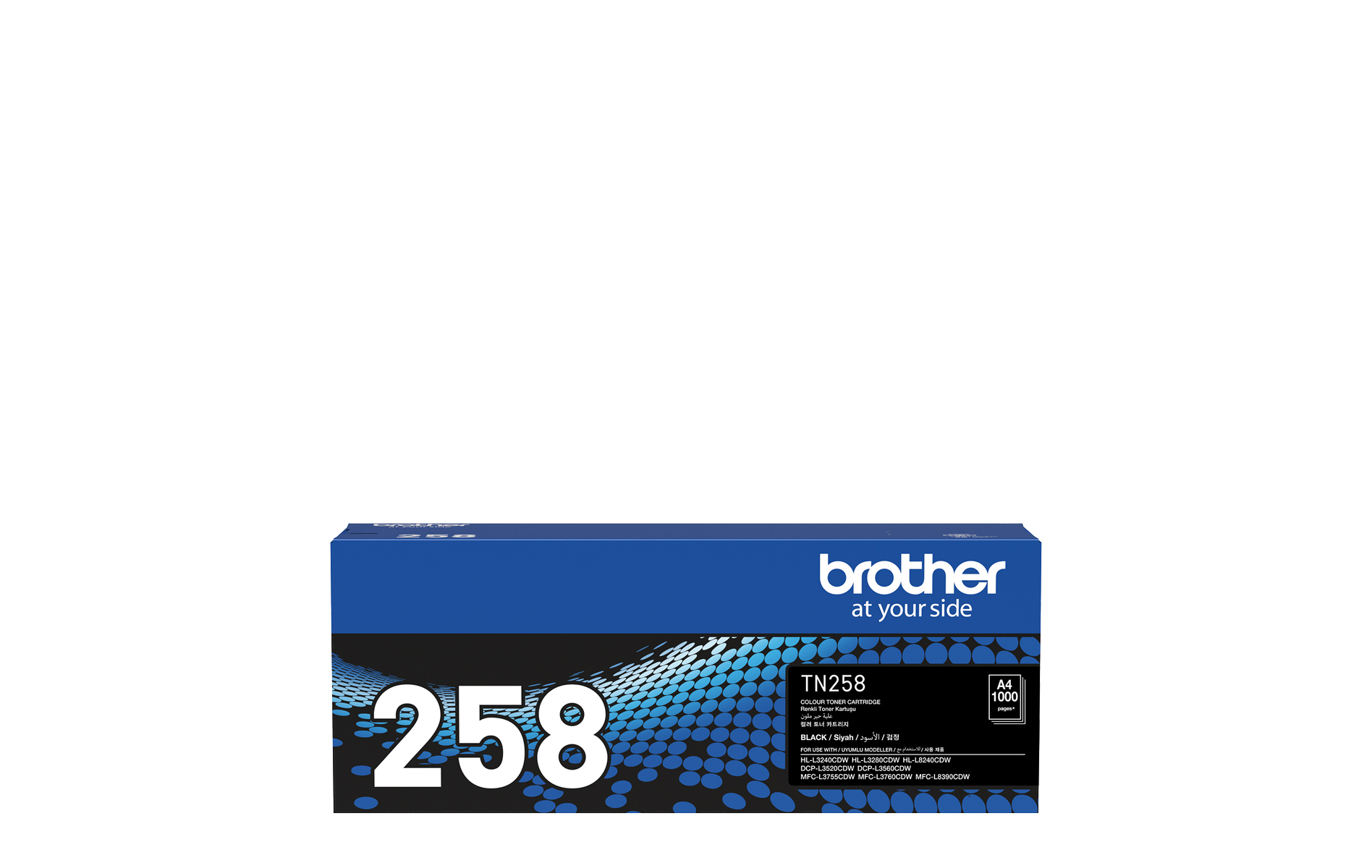TN258BK Genuine Brother Black Standard Yield Toner