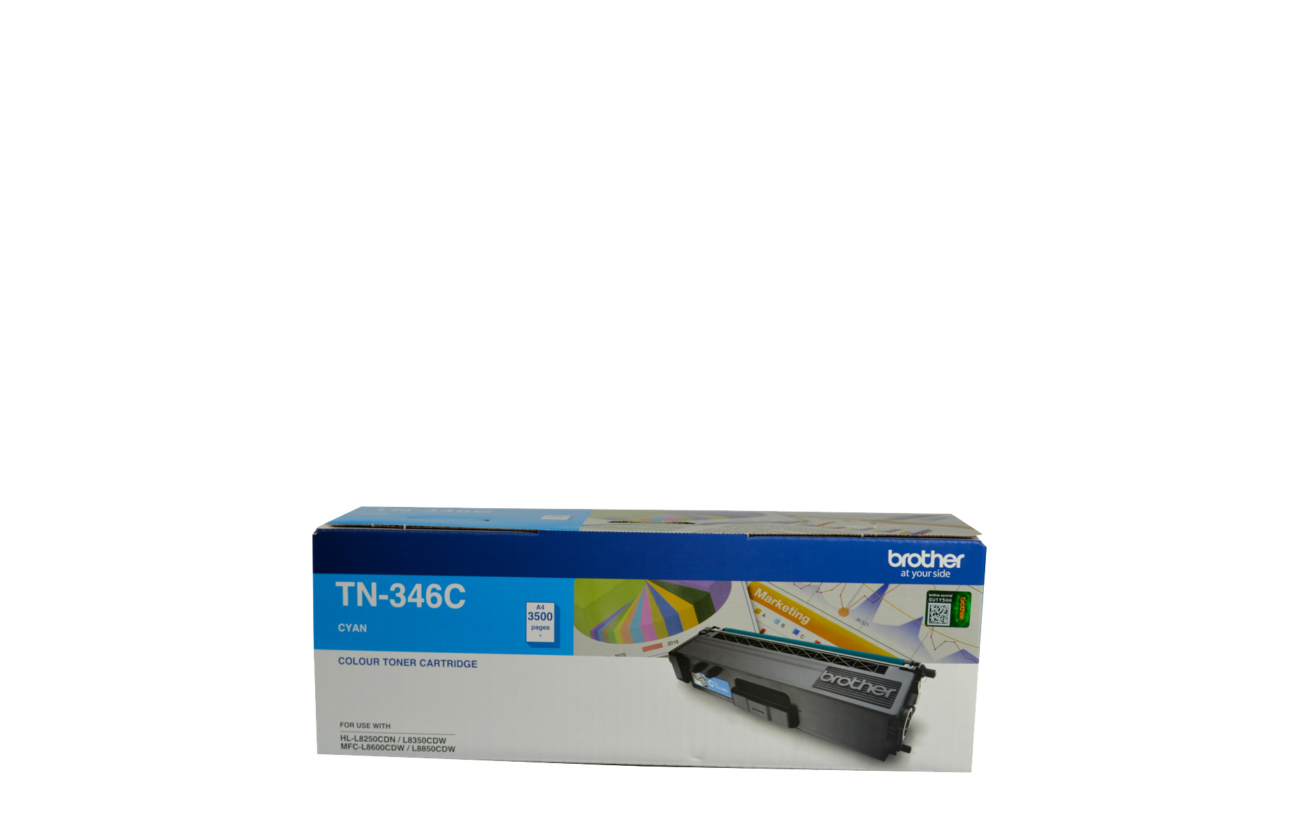 TN346C Genuine Brother Cyan High Yield Toner