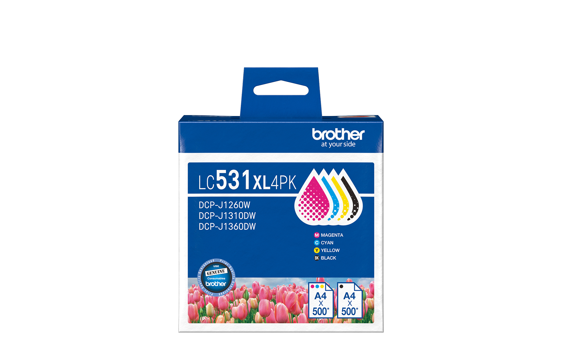 LC531XL4PK Genuine Brother Multipack CMYK High-Yield Ink Cartridge - 4pk