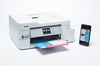 Mobile phone printing on DCP-J1100DW
