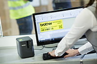 Brother PT-P900W label printer with P-touch Editor industrial label design software 