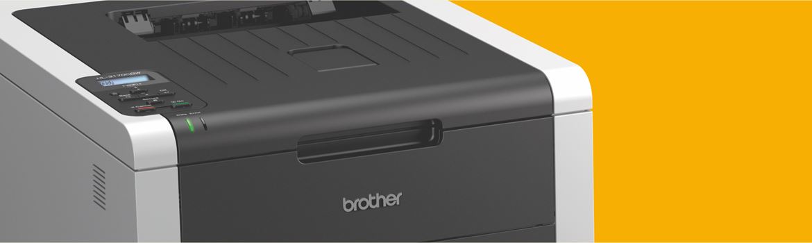 printer against an orange backdrop
