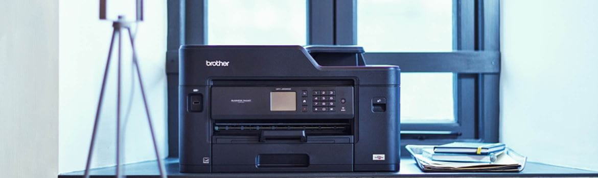 printer on a shelf