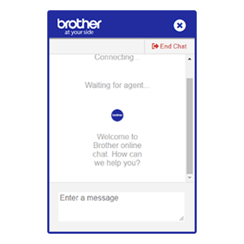 Brother live chat step 3