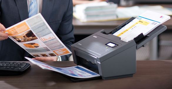 Customer using the kofax image processing app with a Brother scanner