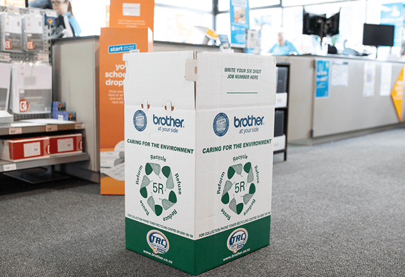 a large recycling box in a shop