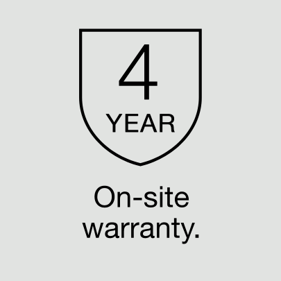 4-Year On-site Warranty