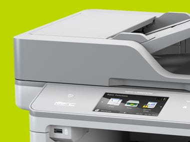 office printer on a green background
