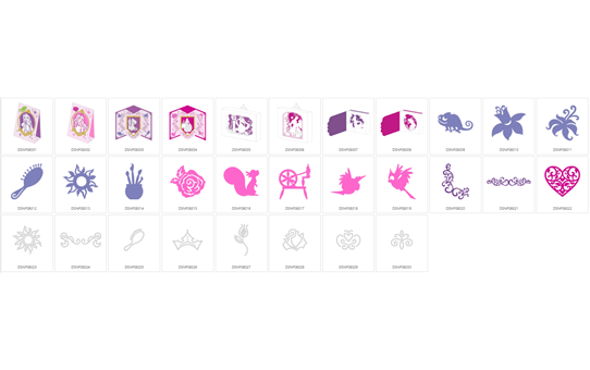 CADSNP08: ScanNCut Disney Rapunzel and Aurora Design Pattern Collection 2