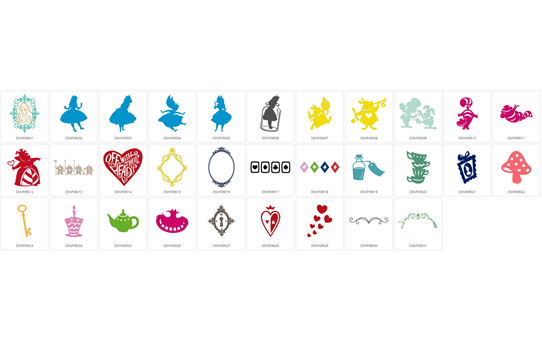 CADSNP09: ScanNCut Disney Alice in Wonderland Design Collection 2