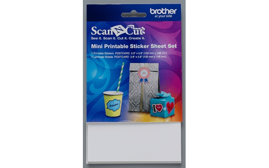 CAPSSMINI: ScanNCut Mini Printable Sticker Sheet Set 