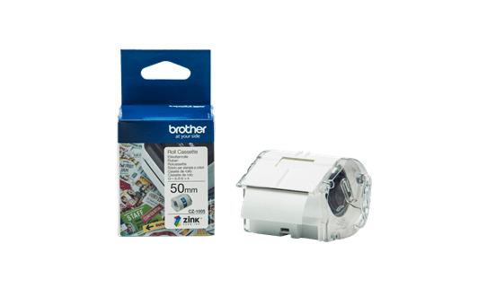 Genuine Brother CZ1005 full colour continuous label roll, 50mm wide