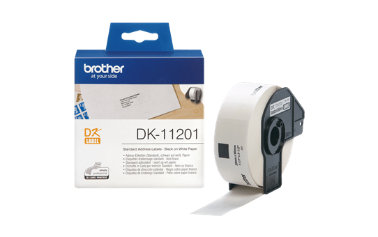 Genuine Brother DK-11201 Label Roll – Black on White, 29mm x 90mm 3
