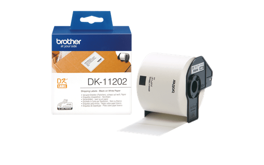 Genuine Brother DK-11202 Label Roll – Black on White, 62mm x 100mm 2