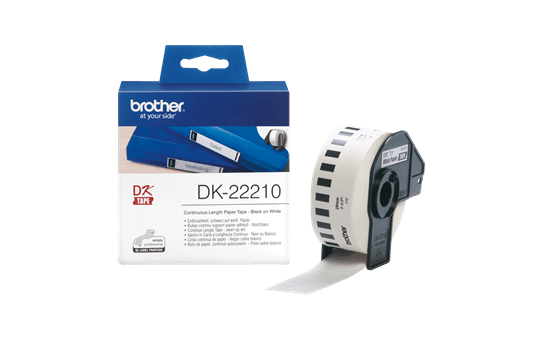 Genuine Brother DK-22210 Continuous Paper Label Roll – Black on White, 29mm wide 3