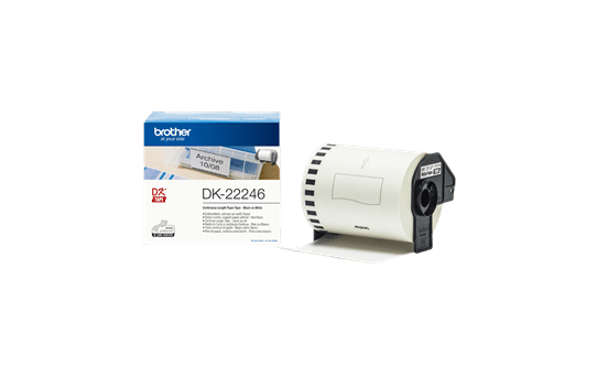 Genuine Brother DK-22246 Continuous Paper Label Roll – Black on White, 103mm wide 3