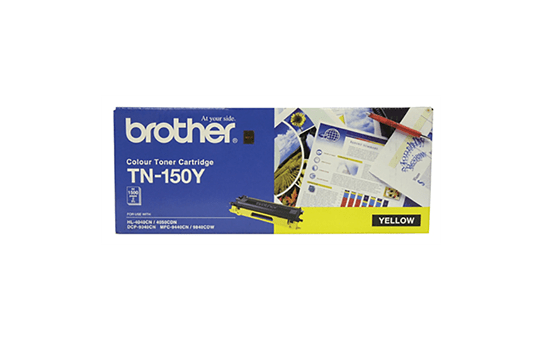 TN150Y yellow standard yield toner (1,500 pages) for Brother laser printer