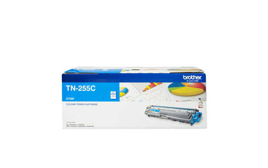 TN255C cyan high yield toner (2,200 pages) for Brother laser printer