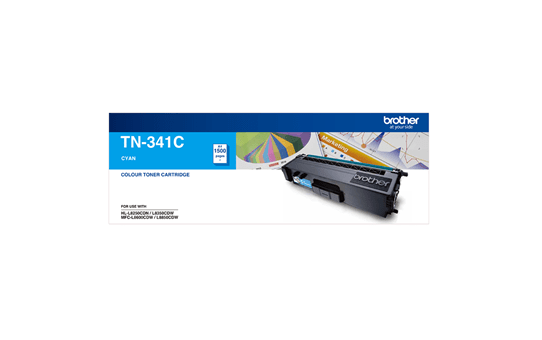 TN341C cyan standard yield toner (1,500 pages) for Brother laser printer