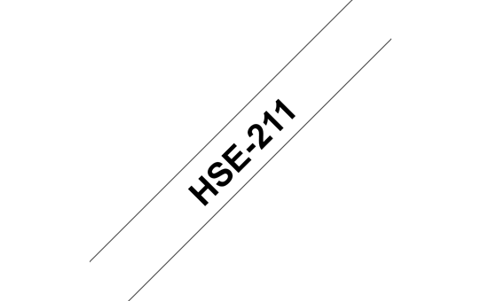 Genuine Brother HSe-211 Heat Shrink Tube Tape Cassette – Black on White, 5.8mm wide 3