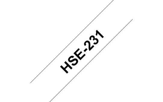 Genuine Brother HSe-231 Heat Shrink Tube Tape Cassette – Black on White, 11.7mm wide 3