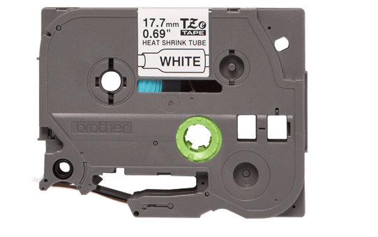 Genuine Brother HSe-241 Heat Shrink Tube Tape Cassette – Black on White, 17.7mm wide