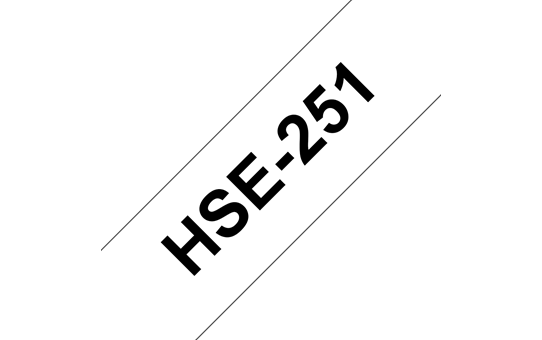 Genuine Brother HSe-251 Heat Shrink Tube Tape Cassette – Black on White, 23.6mm wide 3