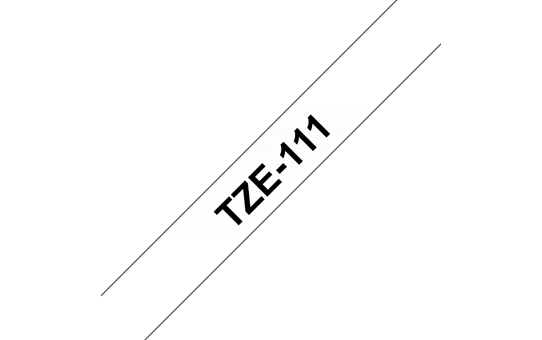 Genuine Brother TZe-111 Labelling Tape Cassette – Black on Clear, 6mm wide 3