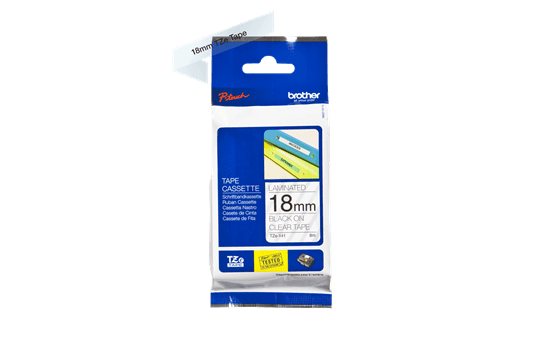 Genuine Brother TZe-141 Labelling Tape Cassette – Black on Clear, 18mm wide 2
