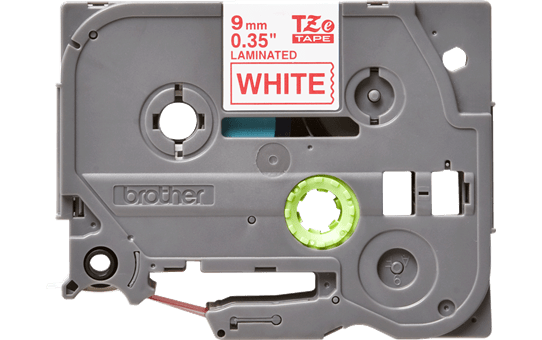 Genuine Brother TZe-222 Labelling Tape Cassette – Red on White, 9mm wide