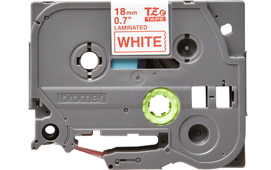 Genuine Brother TZe-242 Labelling Tape Cassette – Red on White, 18mm wide