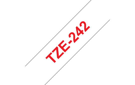 Genuine Brother TZe-242 Labelling Tape Cassette – Red on White, 18mm wide 3