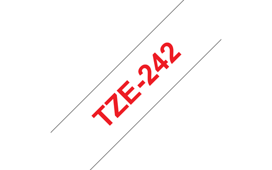 Genuine Brother TZe-242 Labelling Tape Cassette – Red on White, 18mm wide 3