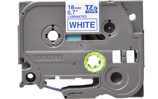 Genuine Brother TZe-243 Labelling Tape Cassette – Blue on White, 18mm wide