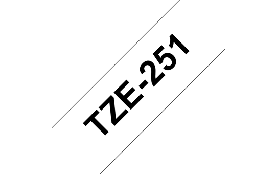 Genuine Brother TZe-251 Labelling Tape Cassette – Black on White, 24mm wide 3