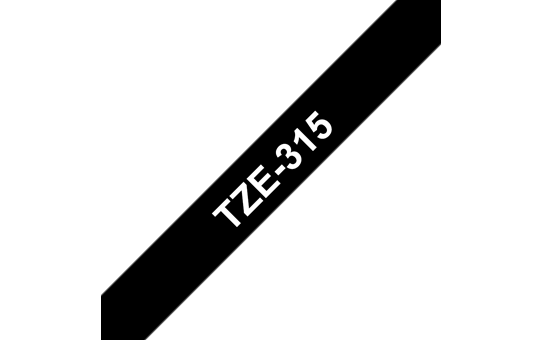 Genuine Brother TZe-315 Labelling Tape Cassette – White On Black, 6mm wide 3