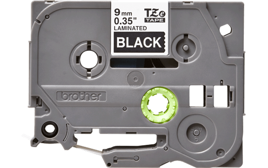 Genuine  Brother TZe-325 Labelling Tape Cassette – White on Black, 9mm wide