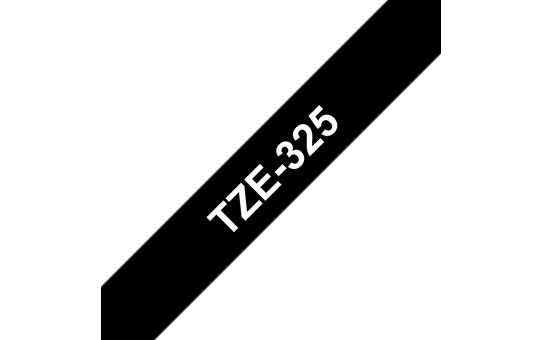 Genuine  Brother TZe-325 Labelling Tape Cassette – White on Black, 9mm wide 3