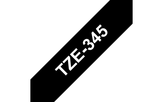 Genuine Brother TZe-345 Labelling Tape Cassette – White On Black, 18mm wide 3