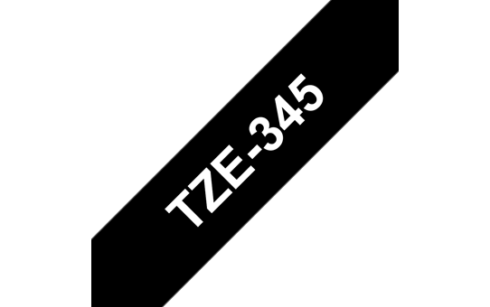 Genuine Brother TZe-345 Labelling Tape Cassette – White On Black, 18mm wide 3