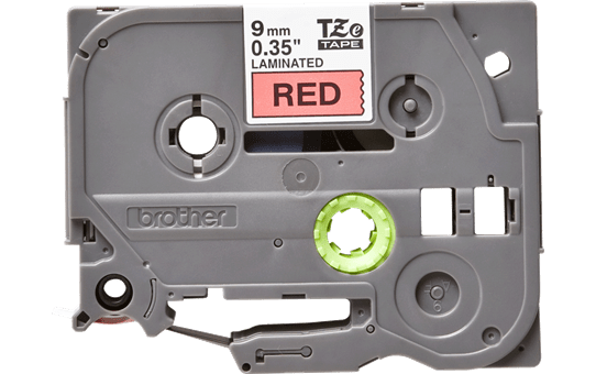 Genuine Brother TZe-421 Labelling Tape Cassette – Black on Red, 9mm wide