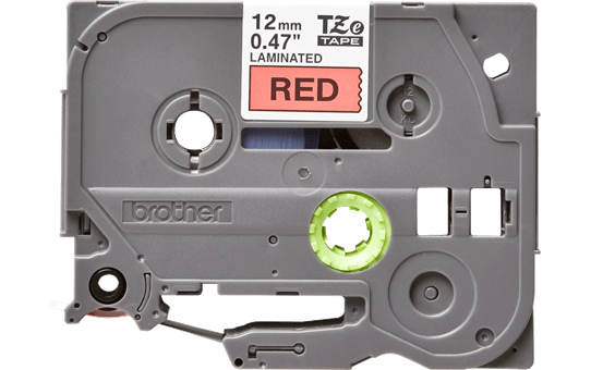 Genuine Brother TZe-431 Labelling Tape Cassette – Black on Red, 12mm wide