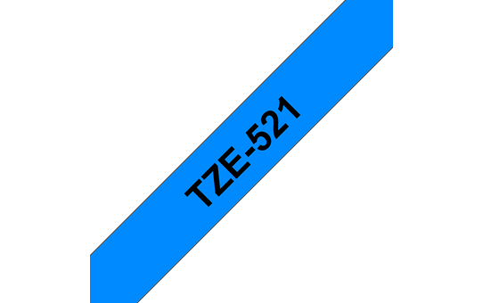 Genuine Brother TZe-521 Labelling Tape Cassette – Black on Blue, 9mm wide 3