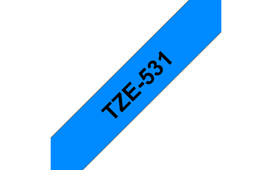 Genuine Brother TZe-531 Labelling Tape Cassette – Black on Blue, 12mm wide 3
