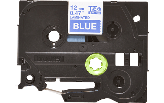 Genuine Brother TZe-535 Labelling Tape Cassette – White On Blue, 12mm wide