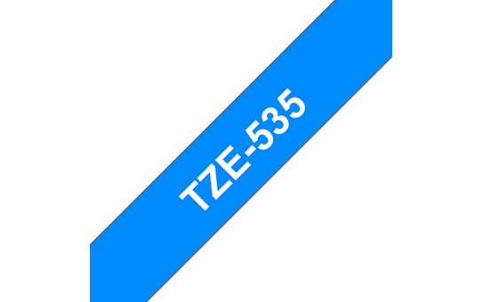 Genuine Brother TZe-535 Labelling Tape Cassette – White On Blue, 12mm wide 3
