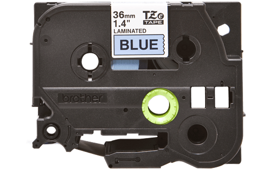 Genuine Brother TZe-561 Labelling Tape Cassette – Black on Blue, 36mm wide
